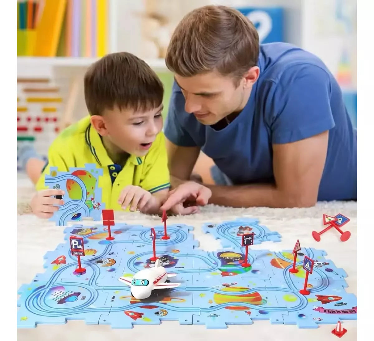 Pista de carros para niños PuzzleRacer™